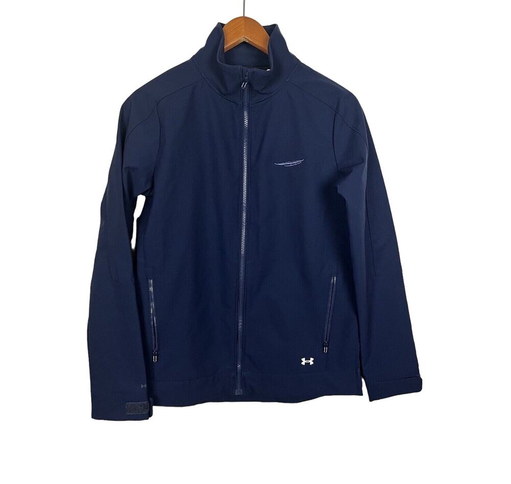 NWT Under Armour Storm Women’s Small Blue Coldgear Loose Softshell Jacket Logo
